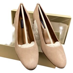 Margaux Suede Block Heel Pumps Blush / Nude – EU 41 (US 10) in Box